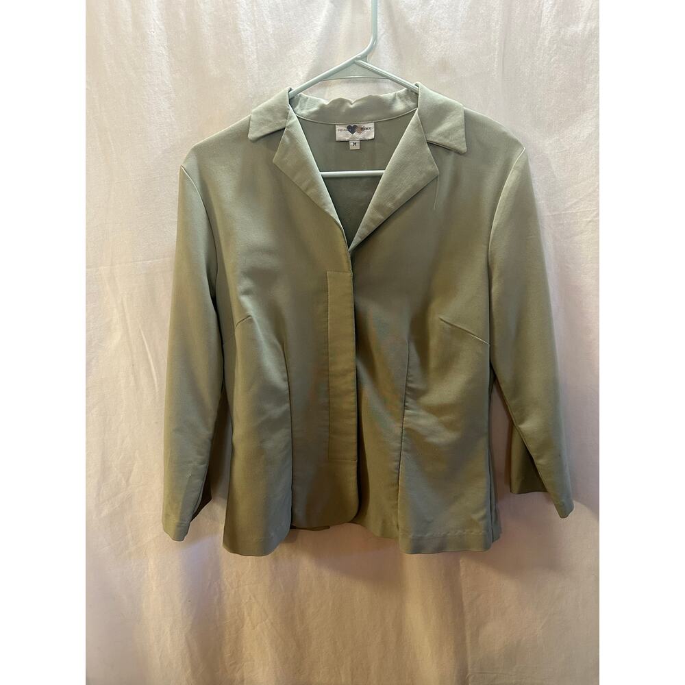 Vintage Heart & Soul Sage Green Blazer Jacket – Women’s Medium – Made in USA